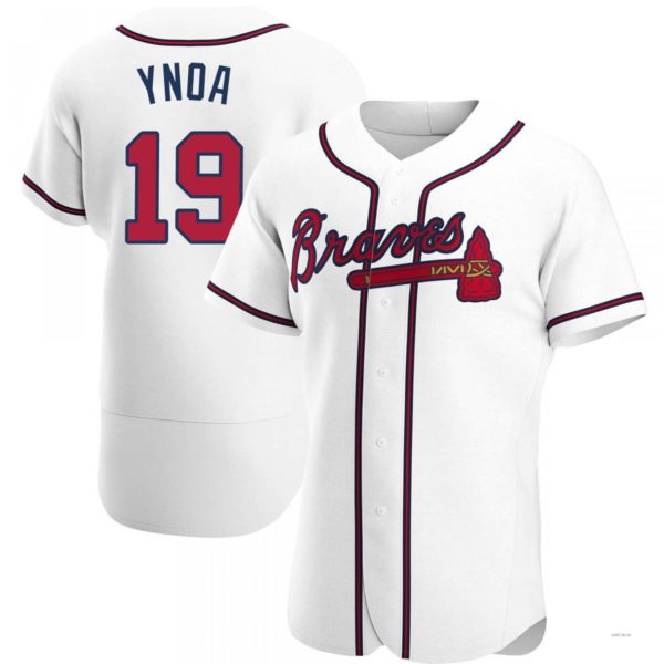 Atlanta Braves #19 Huascar Ynoa White Home Jersey Stitches Baseball Jerseys - Main View