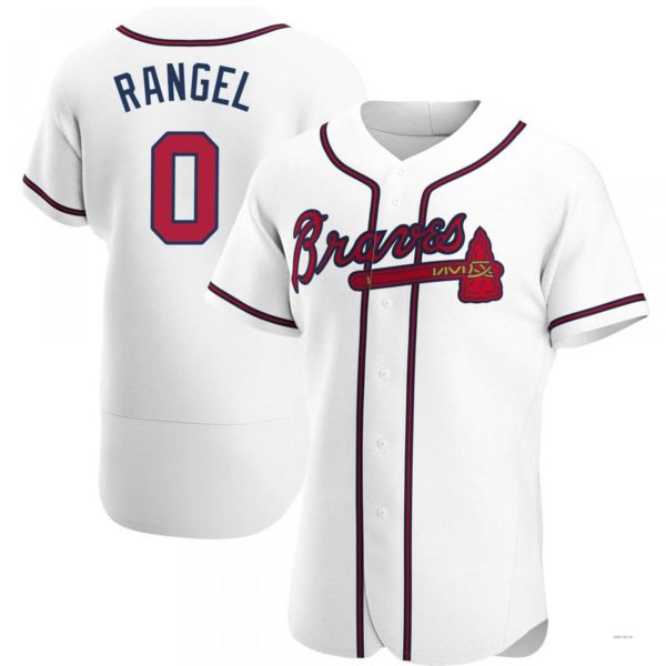 Atlanta Braves #0 Alan Rangel  White Home Jersey Stitches Baseball Jerseys - Main View