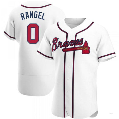 Atlanta Braves #0 Alan Rangel  White Home Jersey Stitches Baseball Jerseys - Main View