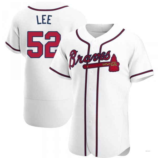 Atlanta Braves #52 Dylan Lee Red Alternate Jersey Stitches Baseball Jerseys - Main View