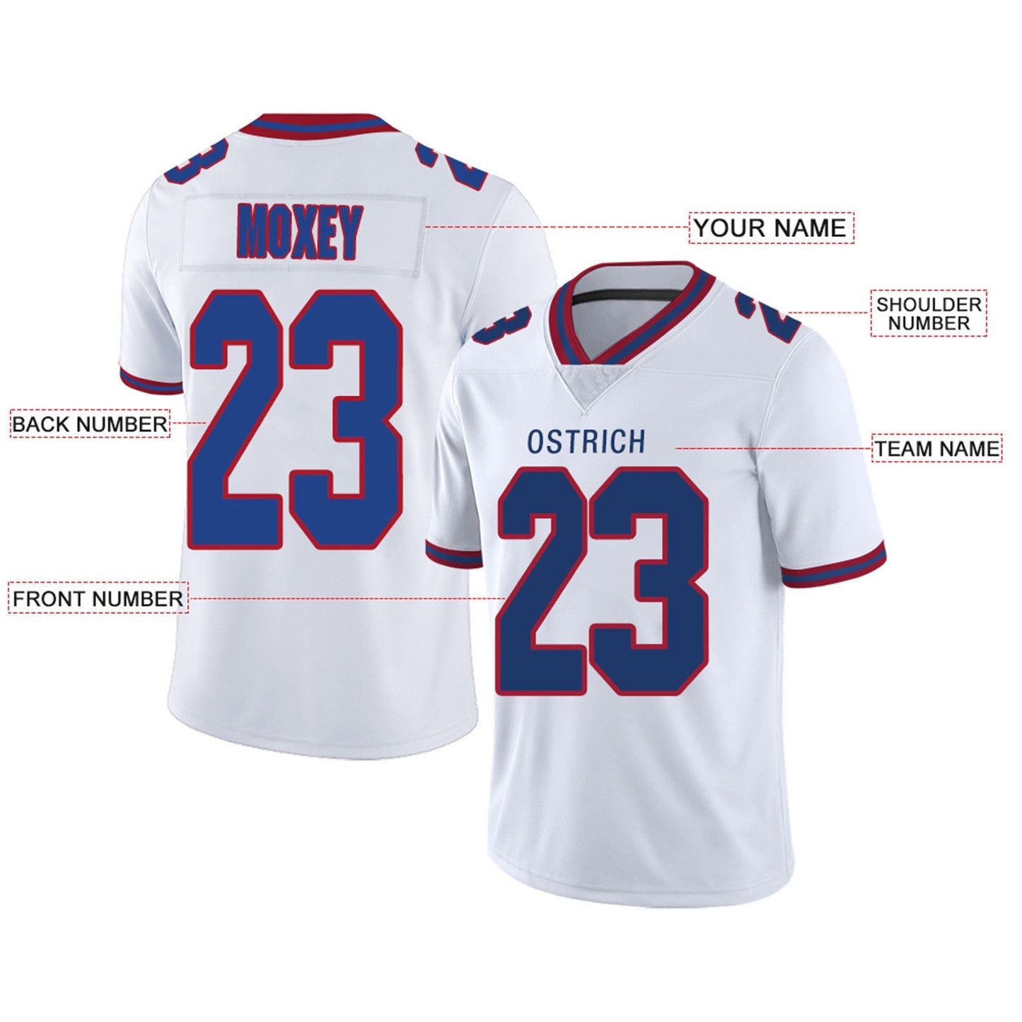 Custom NY.Giants Football Jerseys Team Player or Personalized Design Your Own Name for Men's Women's Youth Jerseys Navy view 11