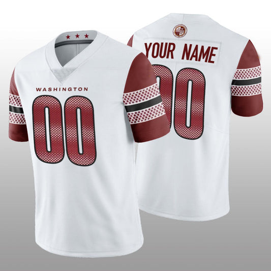 Custom W.Commanders White Vapor Limited Jersey Football Stitched Jerseys - Main View