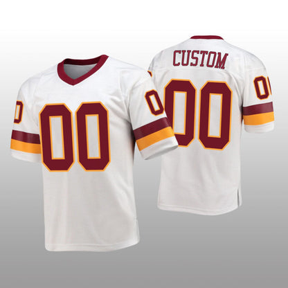 Custom W.Commanders White Stitched Legacy Replica 1987 Throwback Jerseys Football Jerseys - Main View
