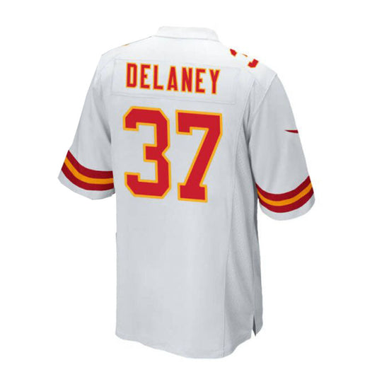 KC.Chiefs #37 Joe Delaney White Game Stitched American Football Jerseys - Main View
