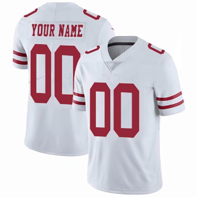 Custom SF.49ers Black Stitched American Football Jerseys view 2