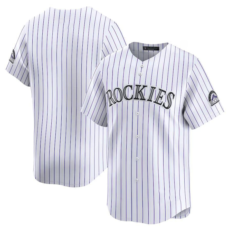 Colorado Rockies White Alternate Replica Team Baseball Jersey - Main View
