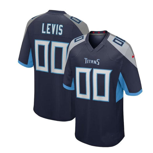 T.Titans #00 Will Levis 2023 Draft Pick Game Jersey - Navy Stitched American Football Jerseys - Main View