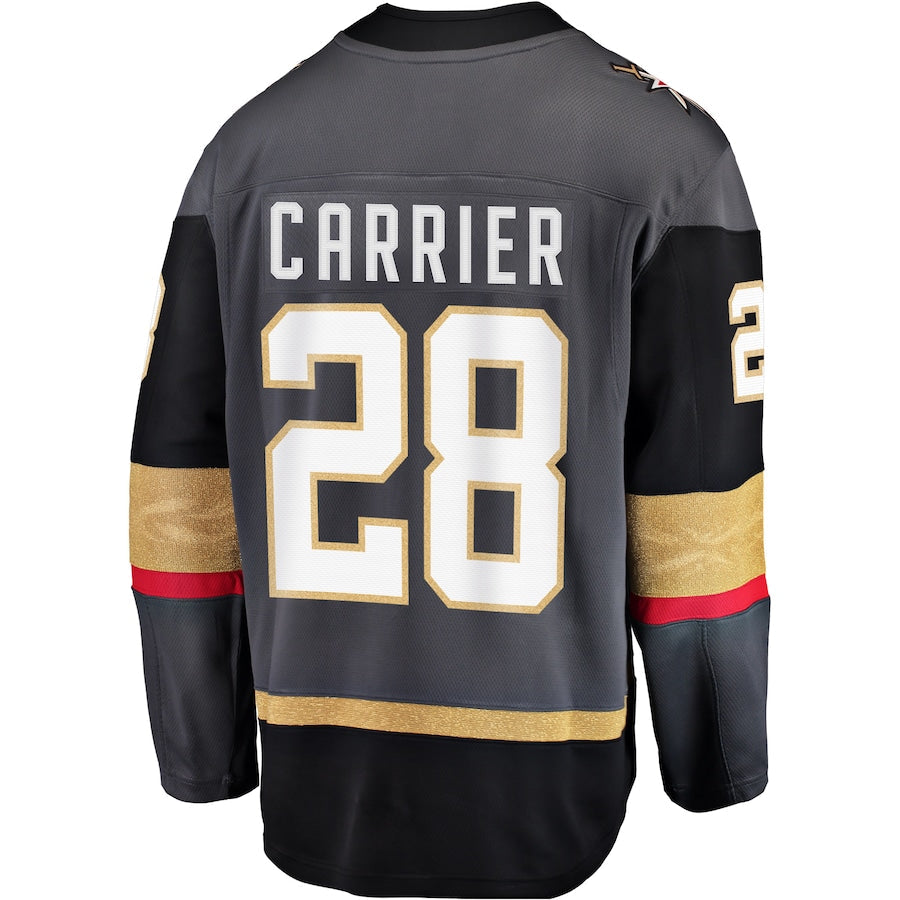 V.Golden Knights #28 William Carrier Alternate Breakaway Player Jersey Gray Hockey Jerseys - Main View