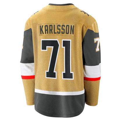V.Golden Knights #71 William Karlsson Fanatics Branded 2020-21 Home Premier Breakaway Player Jersey Gold Hockey Jerseys - Main View