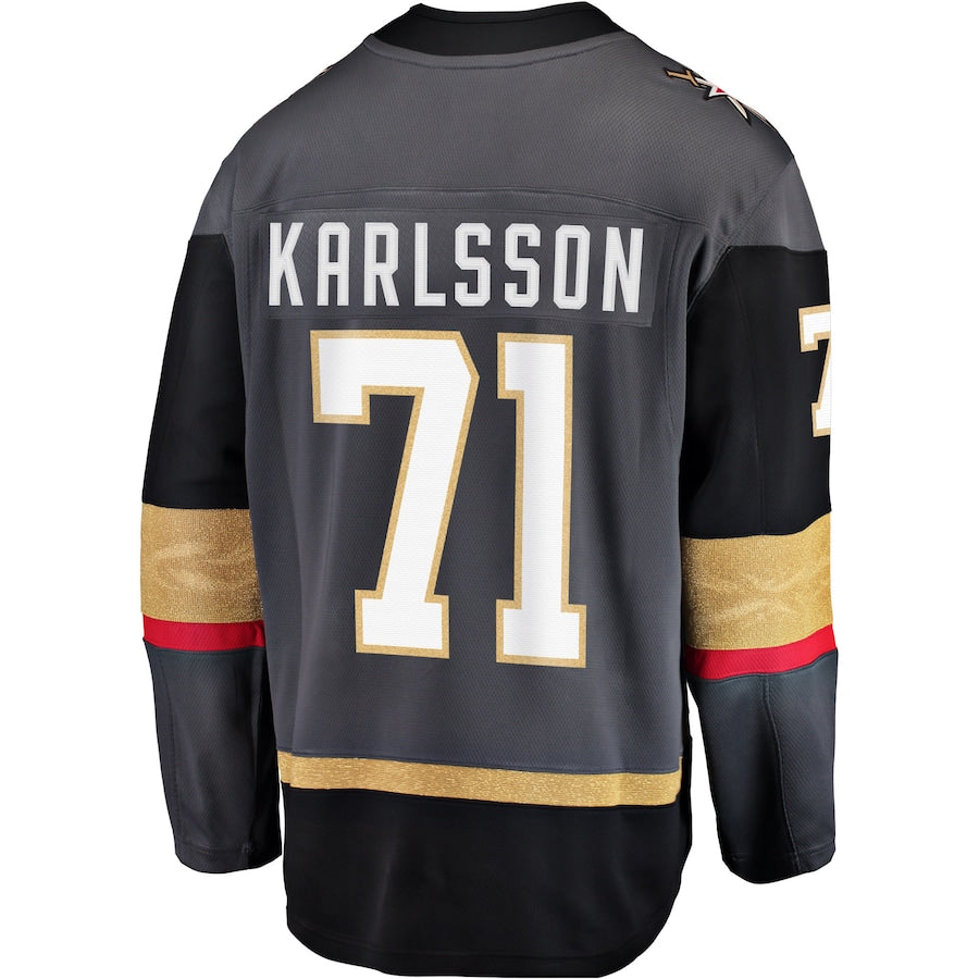 V.Golden Knights #71 William Karlsson Fanatics Branded Alternate Premier Breakaway Player Jersey  Gray Hockey Jerseys - Main View