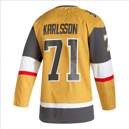 V.Golden Knights #71 William Karlsson 2020-21 Home Authentic Player Jersey Gold Hockey Jerseys - Main View