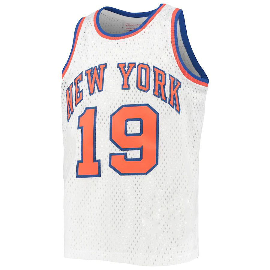 NY.Knicks #19 Willis Reed Mitchell & Ness  1969-70 Hardwood Classics Swingman Jersey White Stitched American Basketball Jersey - Main View