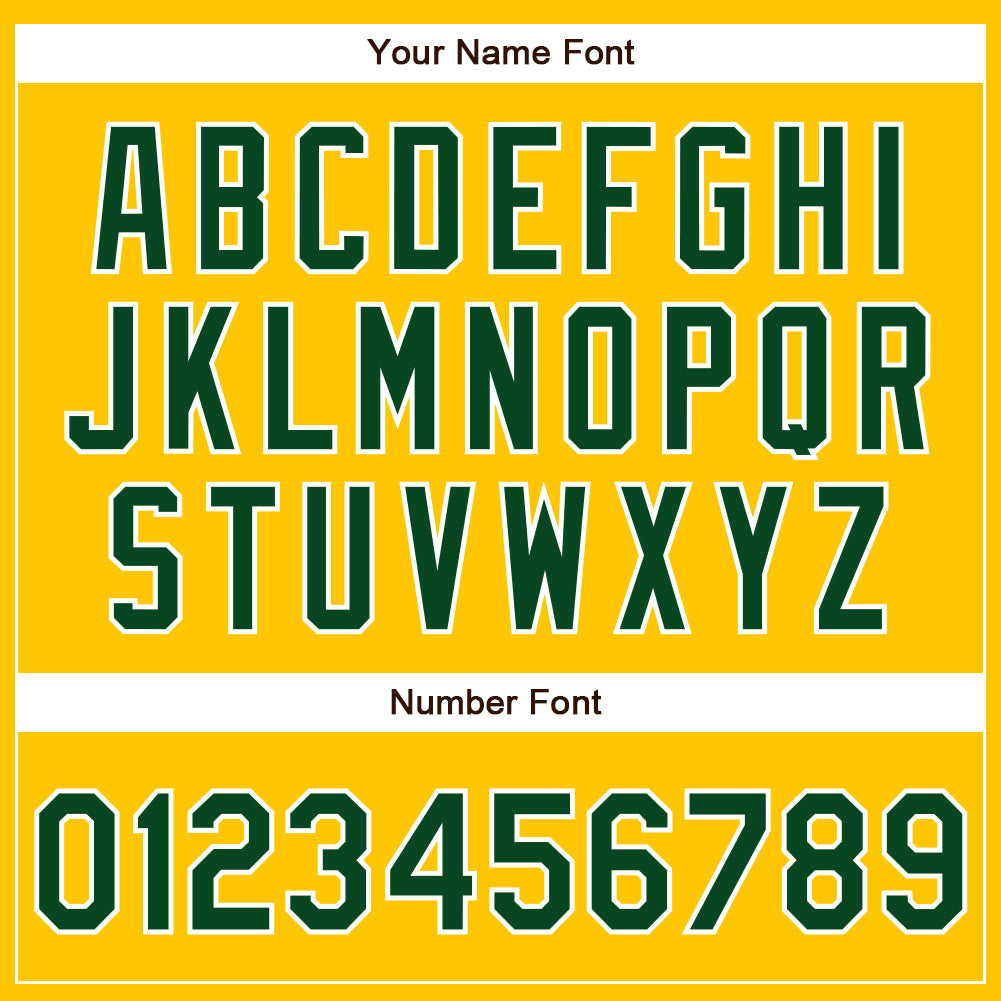 Custom Yellow Green-White Authentic Baseball Jersey view 5