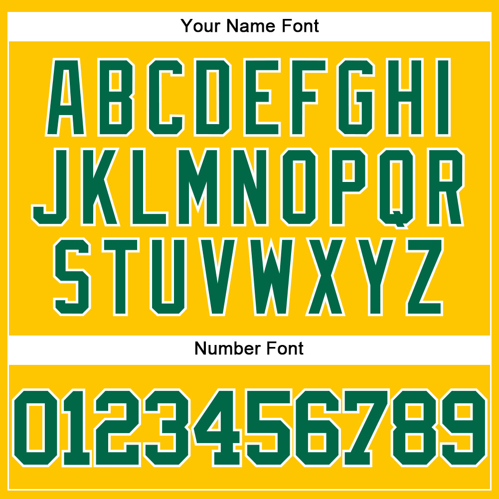 Custom Yellow Kelly Green-White Authentic Baseball Jersey view 5