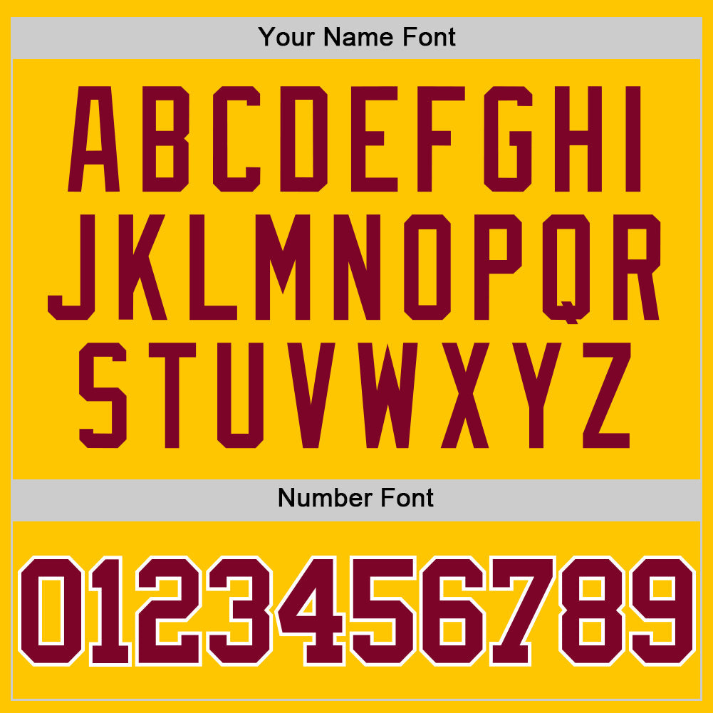 Custom Yellow Maroon-White Authentic Basketball Jersey view 4