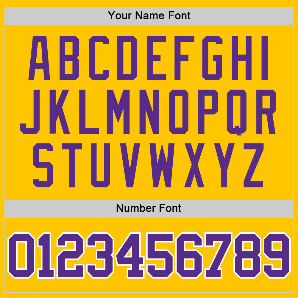 Custom Yellow Purple-White Authentic Basketball Jersey view 4