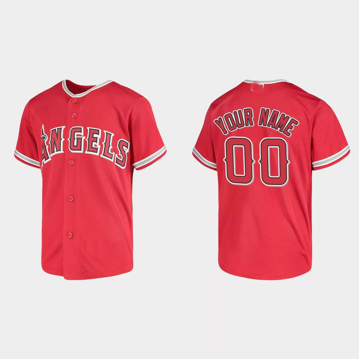 Custom Los Angeles Angels Red Replica Jersey Stitched Baseball Jerseys - Main View