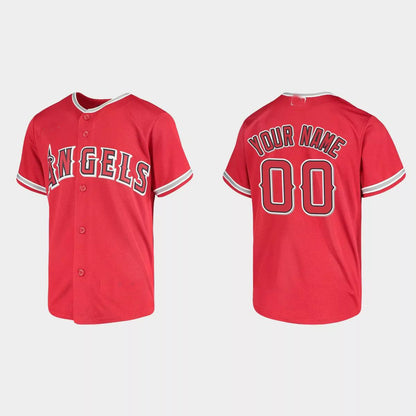 Custom Los Angeles Angels Red Replica Jersey Stitched Baseball Jerseys - Main View