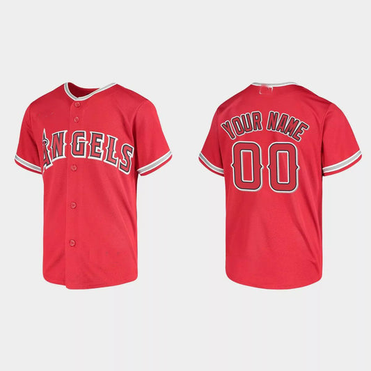 Custom Los Angeles Angels Red Replica Jersey Stitched Baseball Jerseys - Main View