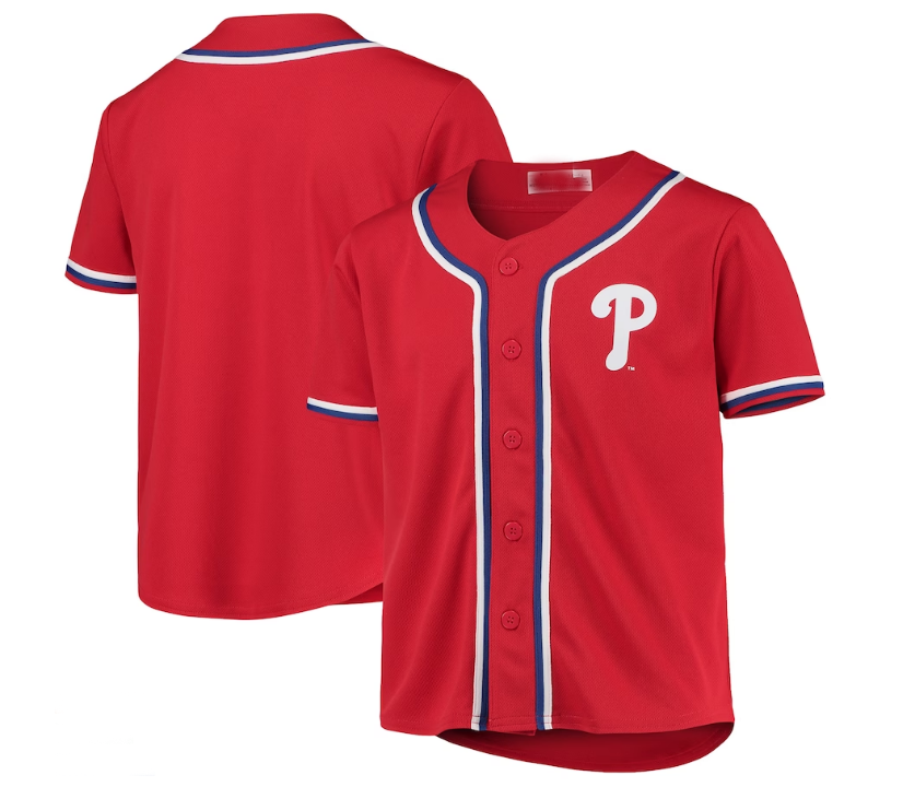 Philadelphia Phillies Red Team Jersey Baseball Jerseys - Main View