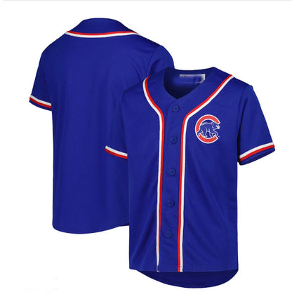 Chicago Cubs Royal Full-Button Replica Jersey Baseball Jerseys - Main View