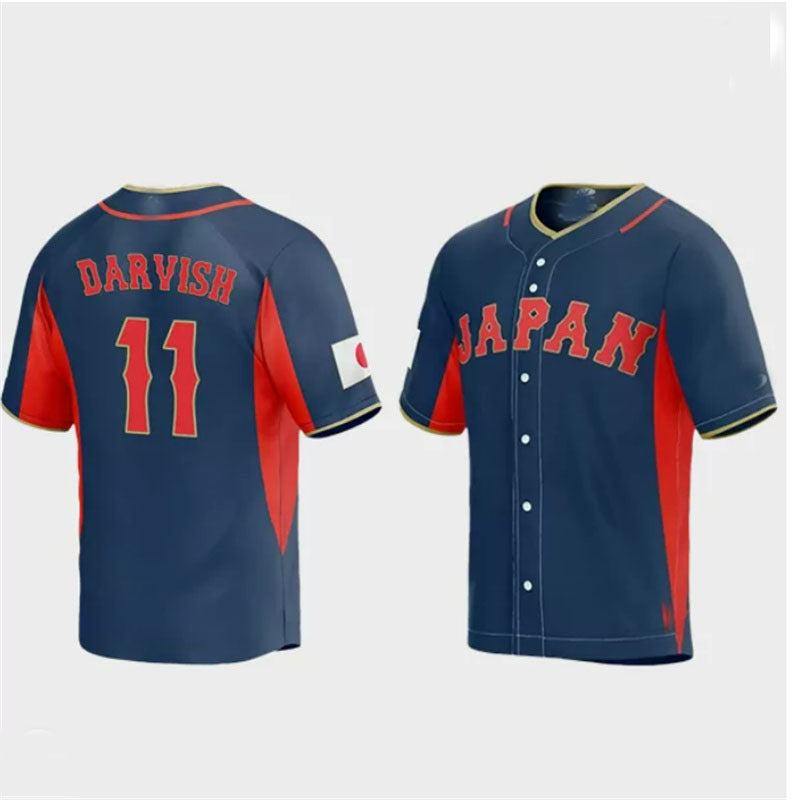 #11 Yu Darvish Japan Baseball 2023 World Baseball Classic Jersey - Navy Stitches Baseball Jerseys