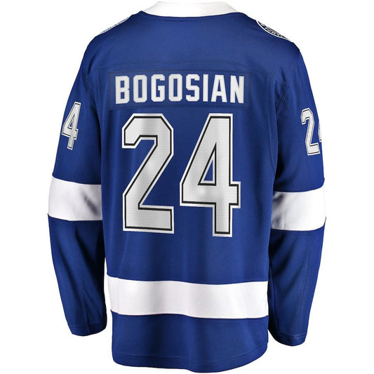TB.Lightning #24 Zach Bogosian Fanatics Branded Home Breakaway Player Jersey Blue Stitched American Hockey Jerseys - Main View
