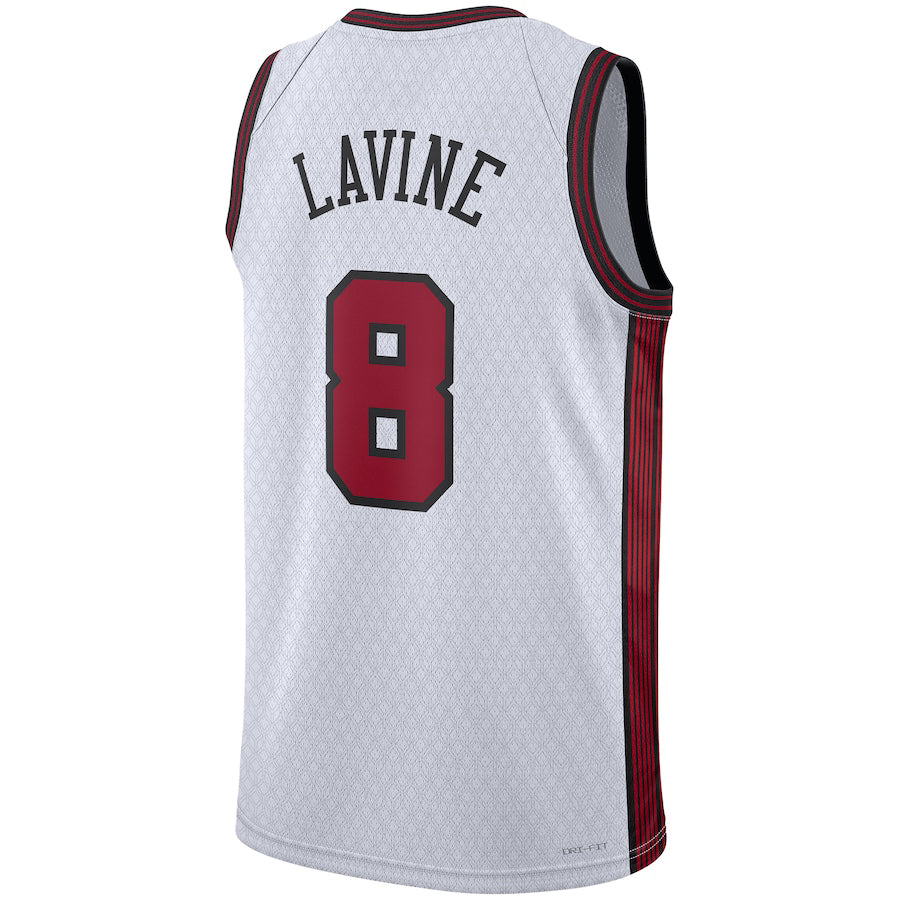 C.Bulls #8 Zach LaVine Unisex 2022-23 Swingman Jersey City Edition Stitched American Basketball Jersey - Main View