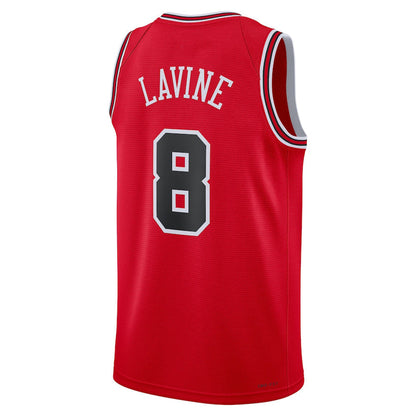 C.Bulls #8 Zach LaVine  Unisex 2022-23 Swingman Jersey Red Icon Edition Stitched American Basketball Jersey - Main View