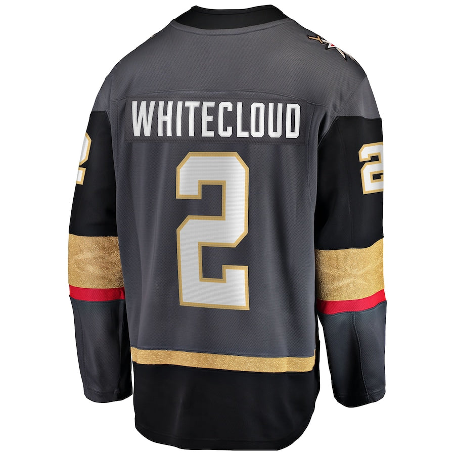 V.Golden Knights #2 Zach Whitecloud Fanatics Branded Alternate Breakaway Jersey  Gray Hockey Jerseys - Main View