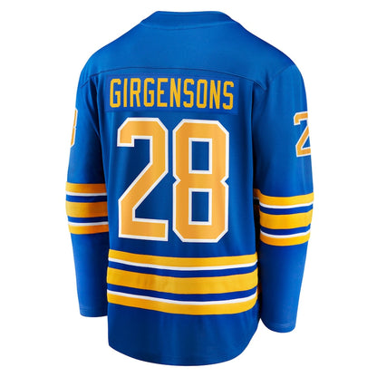B.Sabres #28 Zemgus Girgensons Fanatics Branded Home Breakaway Player Jersey Royal Stitched American Hockey Jerseys - Main View