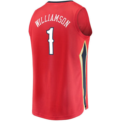 NO.Pelicans #1 Zion Williamson Fanatics Branded  Replica Fast Break Jersey Red Statement Edition Stitched American Basketball Jersey - Main View
