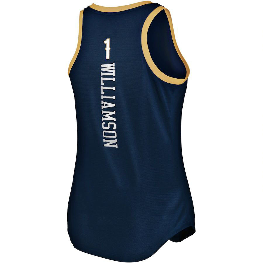 NO.Pelicans #1 Zion Williamson  Fanatics Branded Women's 2019-20 Fast Break Team Tank Jersey  Icon Edition Navy Stitched American Basketball Jersey - Main View