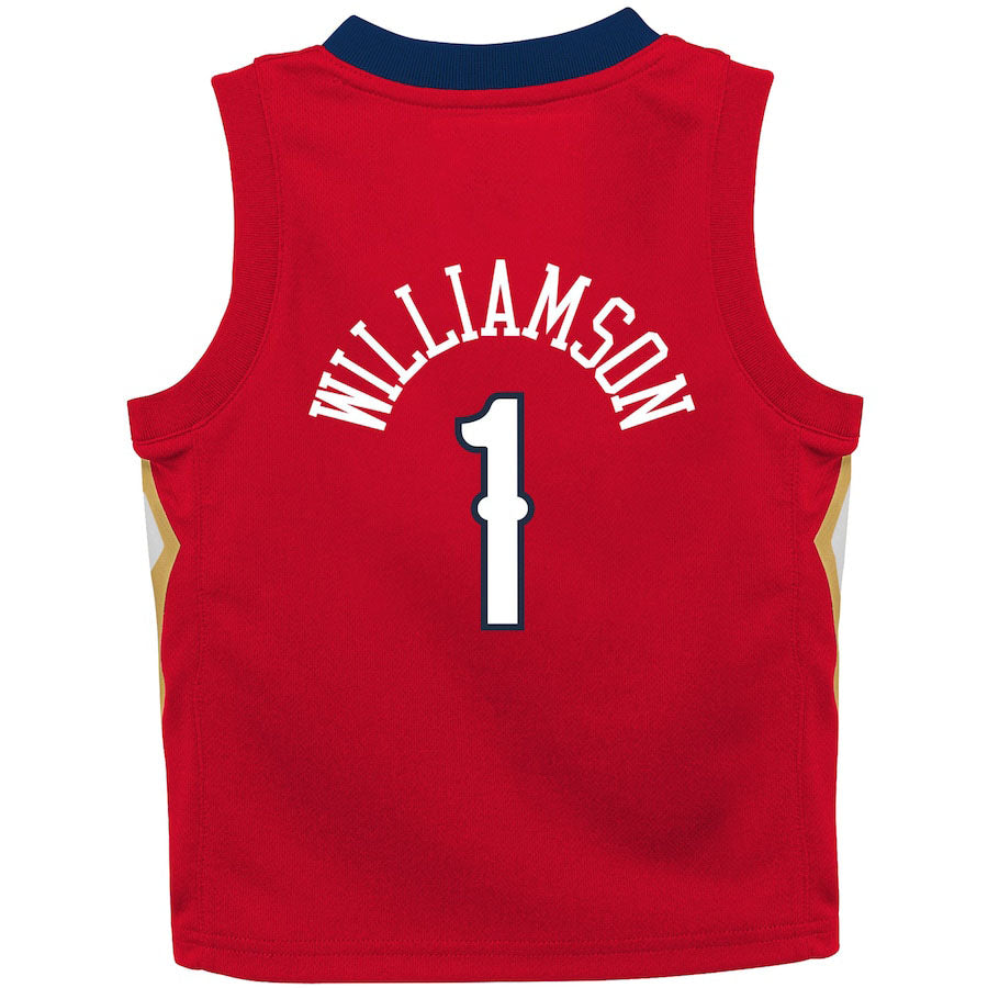 NO.Pelicans #1 Zion Williamson Jordan Brand Toddler 2020-21 Jersey Statement Edition Red Stitched American Basketball Jersey - Main View