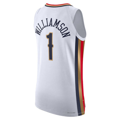 NO.Pelicans #1 Zion Williamson 2021-22 Authentic Player Jersey City Edition White Stitched American Basketball Jersey - Main View