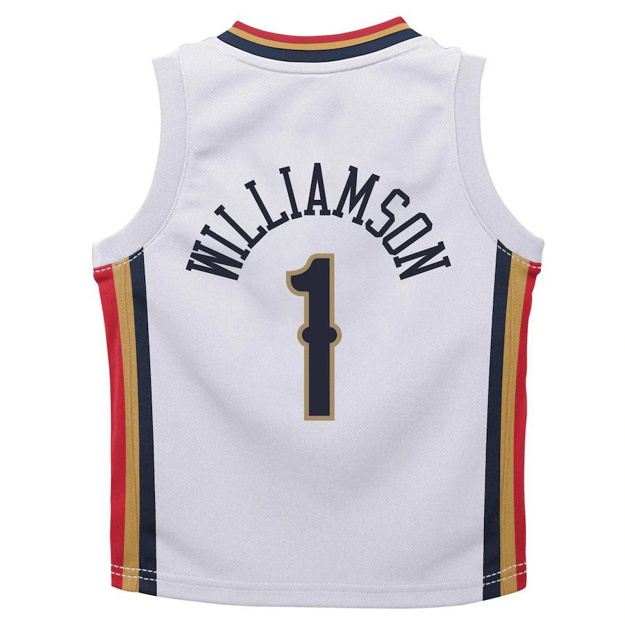 NO.Pelicans #1 Zion Williamson Infant 2021-22 City Edition Replica Jersey  City Edition White Stitched American Basketball Jersey - Main View