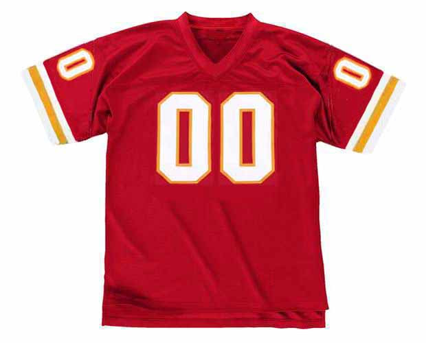 Custom KC.Chiefs Mitchell & Ness Throwback Collection Red Stitched American Football Jerseys view 2