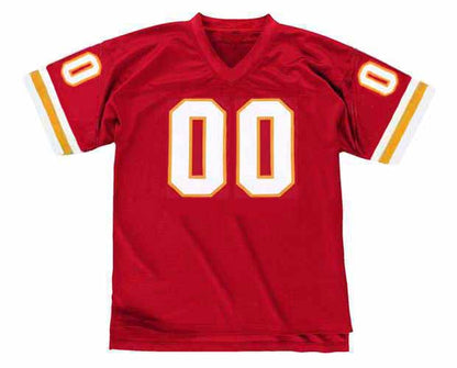Custom KC.Chiefs Mitchell & Ness Throwback Collection Red Stitched American Football Jerseys view 2