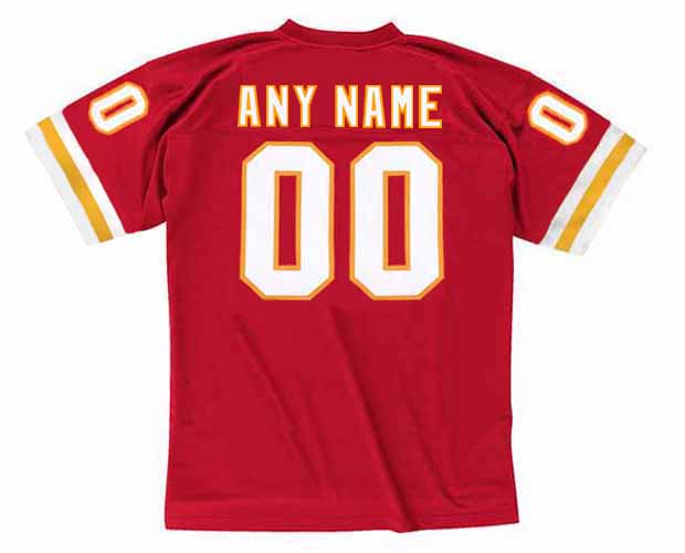 Custom KC.Chiefs Mitchell & Ness Throwback Collection Red Stitched American Football Jerseys - Main View