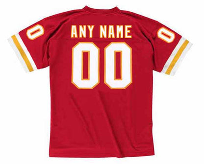 Custom KC.Chiefs Mitchell & Ness Throwback Collection Red Stitched American Football Jerseys - Main View