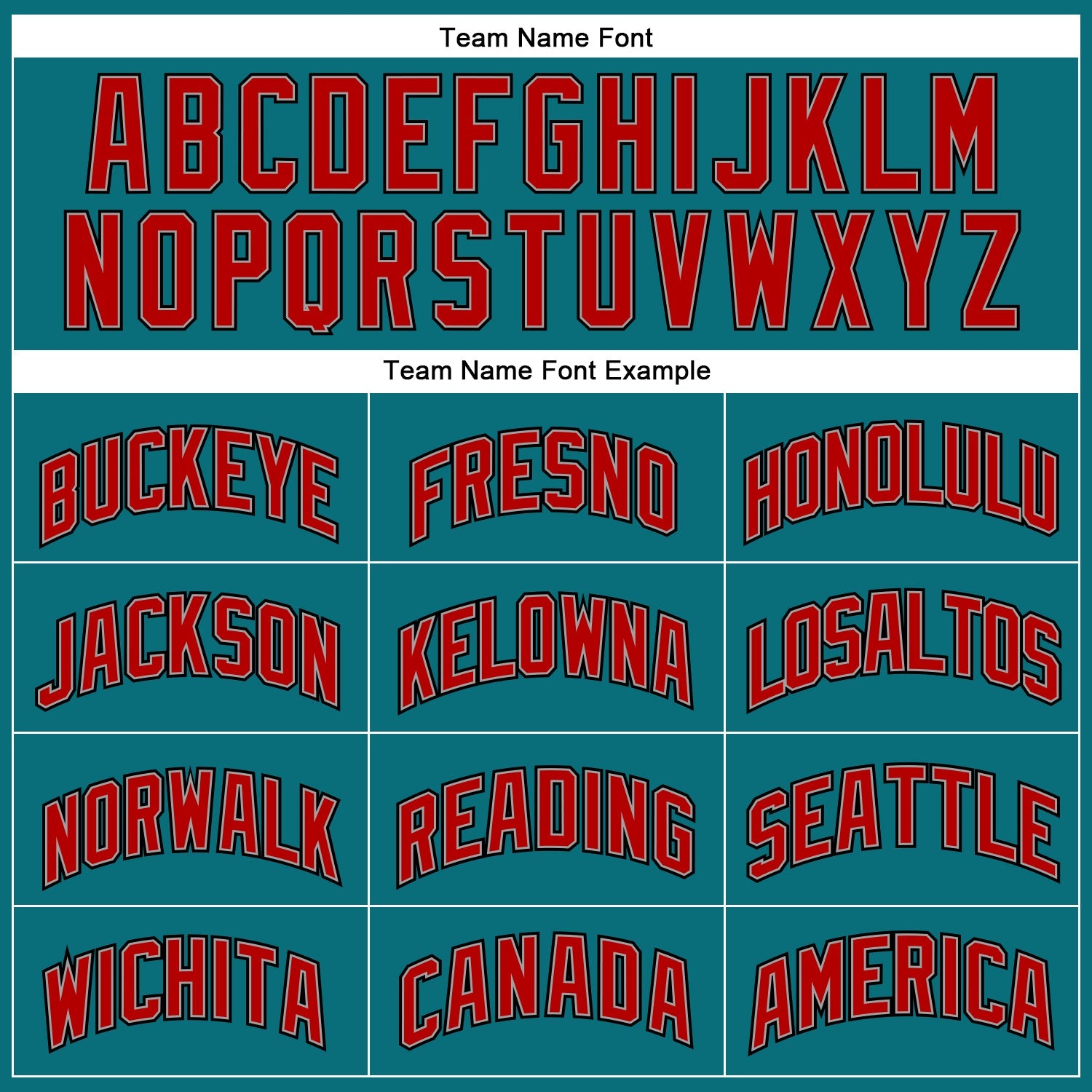 Custom Teal Red-Black Authentic Baseball Jersey view 4