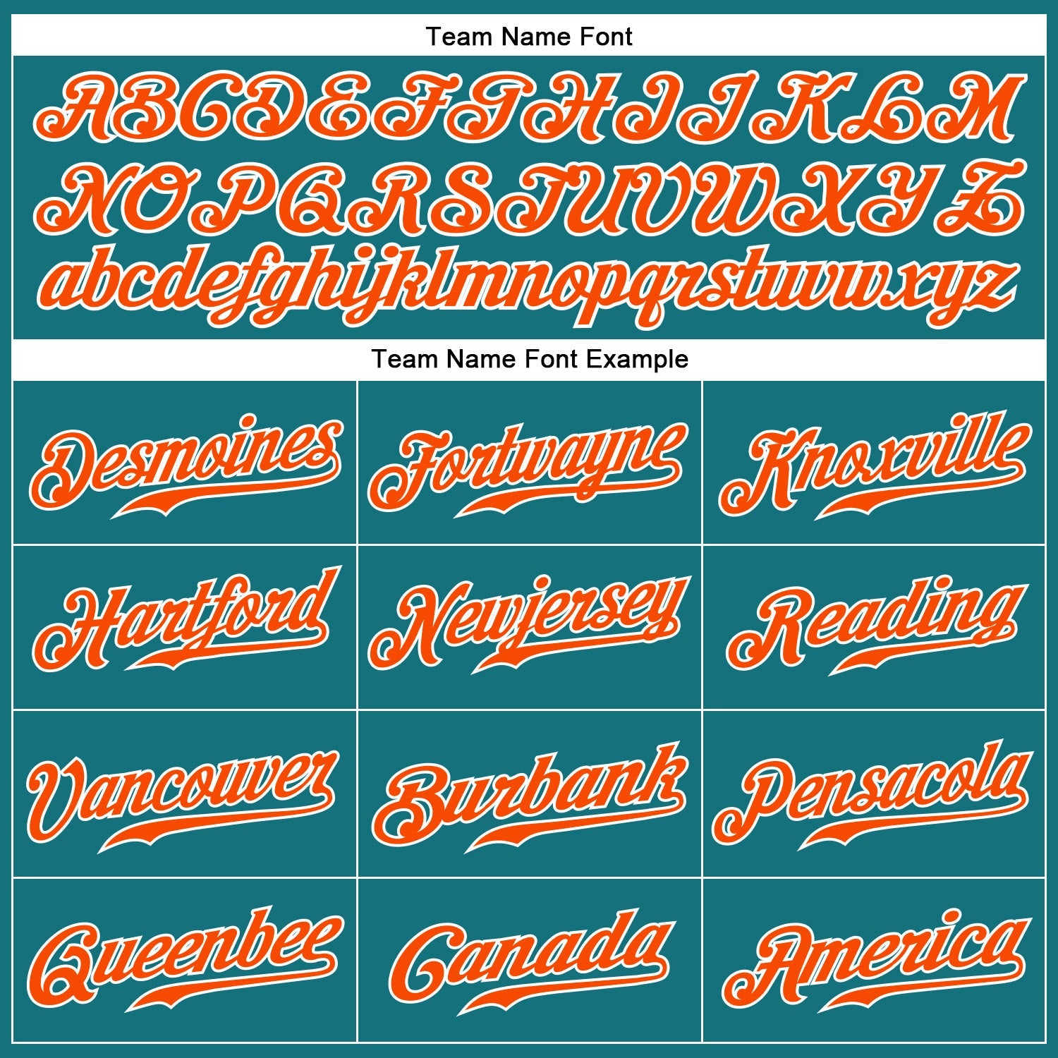 Custom Teal White Pinstripe Orange-White Authentic Baseball Jersey view 4