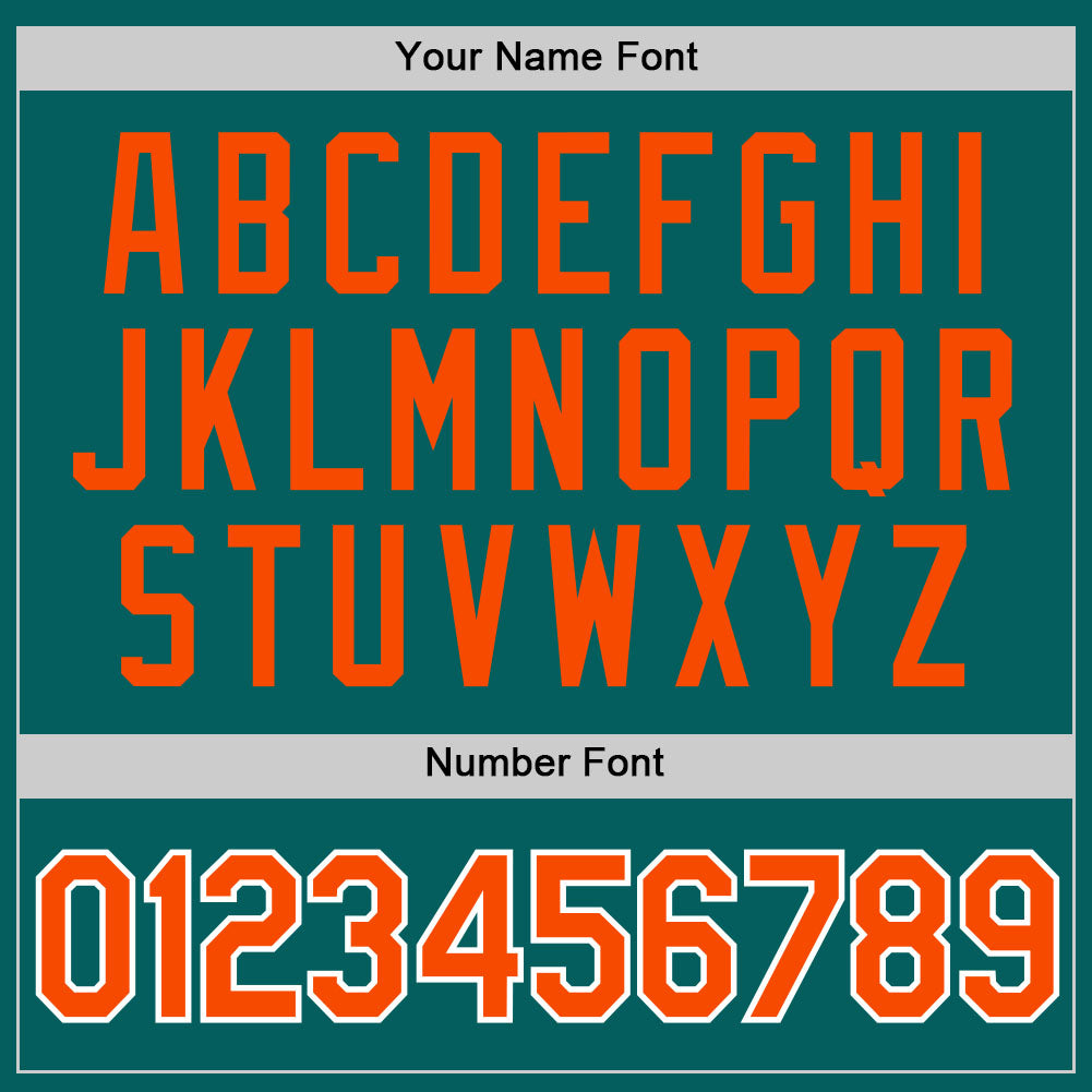 Custom Aqua Orange-White Performance T-Shirt view 3