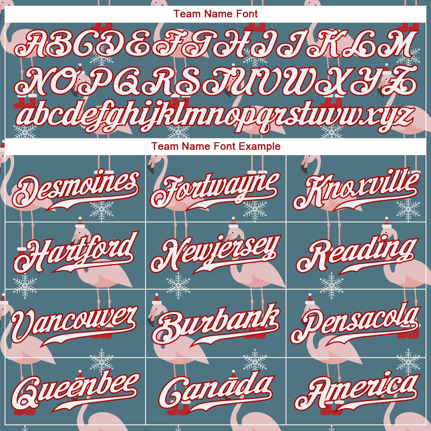 Custom Teal White-Red Christmas 3D Authentic Baseball Jersey view 4