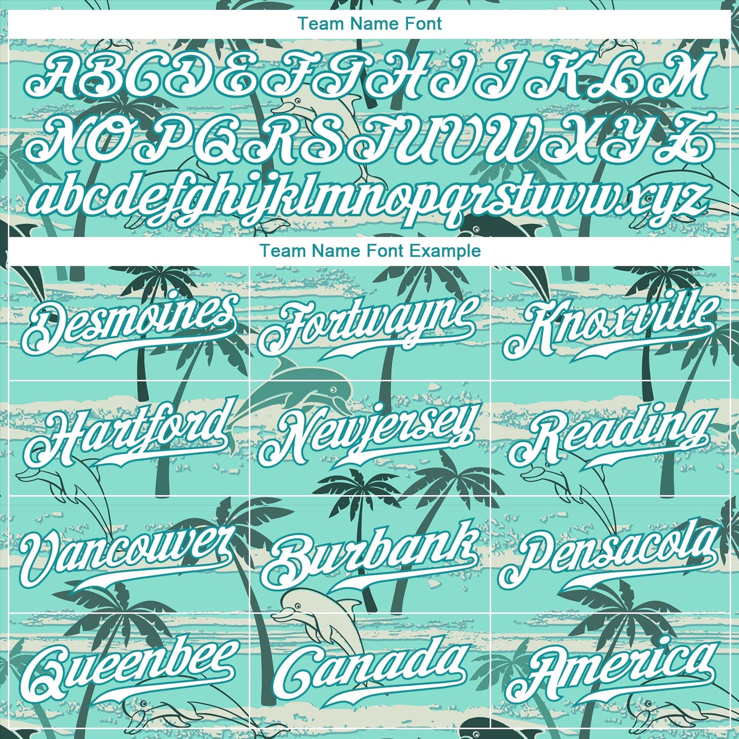 Custom Teal White-Teal 3D Pattern Design Hawaii Palm Trees Authentic Baseball Jersey view 4