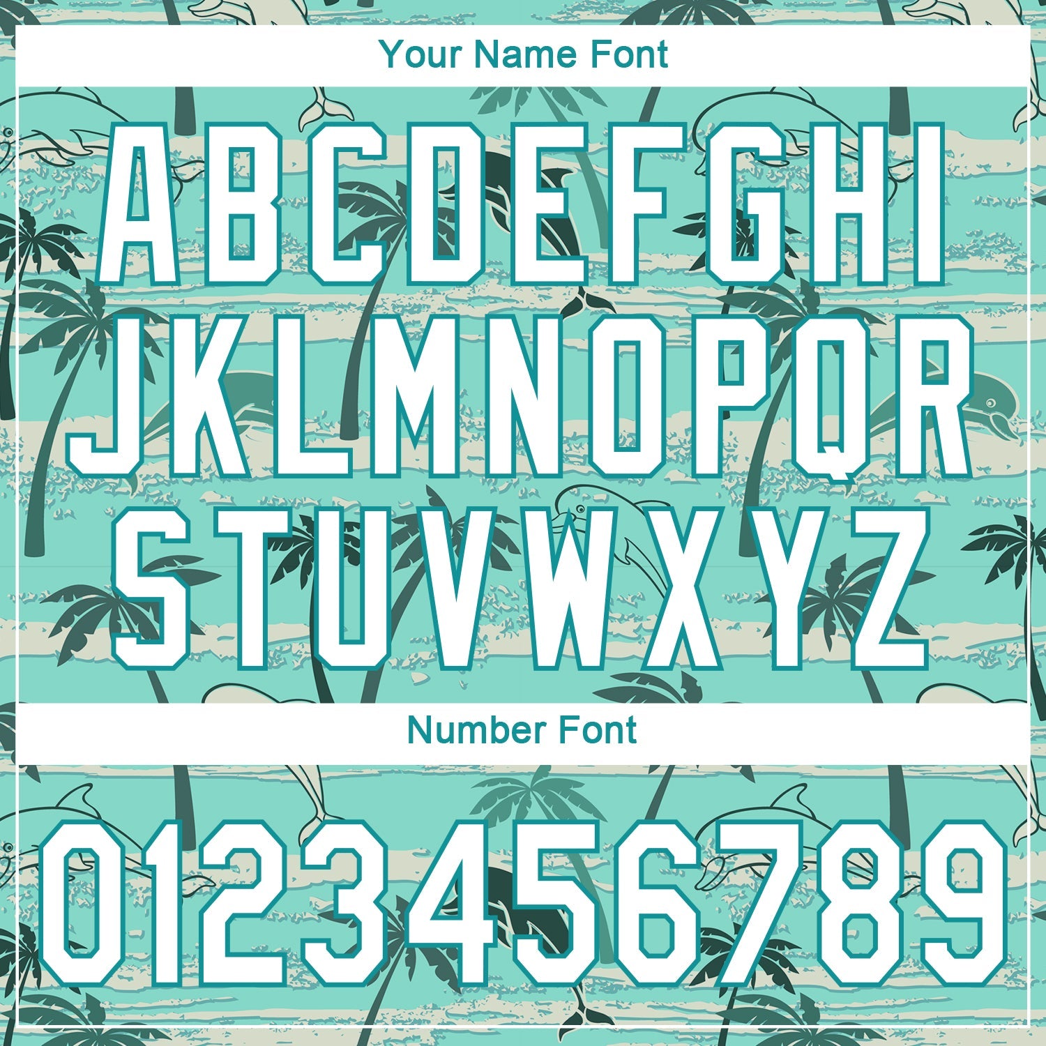 Custom Teal White-Teal 3D Pattern Design Hawaii Palm Trees Authentic Baseball Jersey view 5