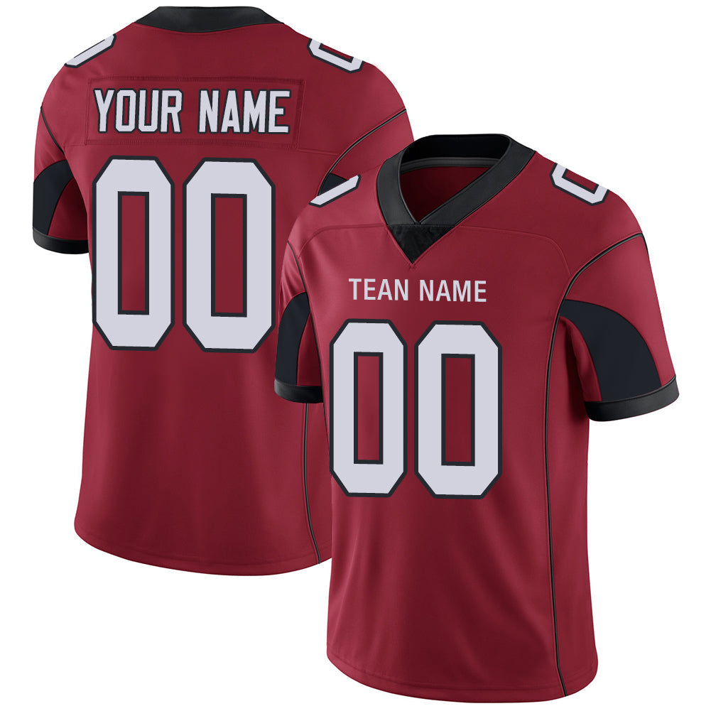 Custom A.Cardinal Men's American Red Stitched Football Jerseys - Main View