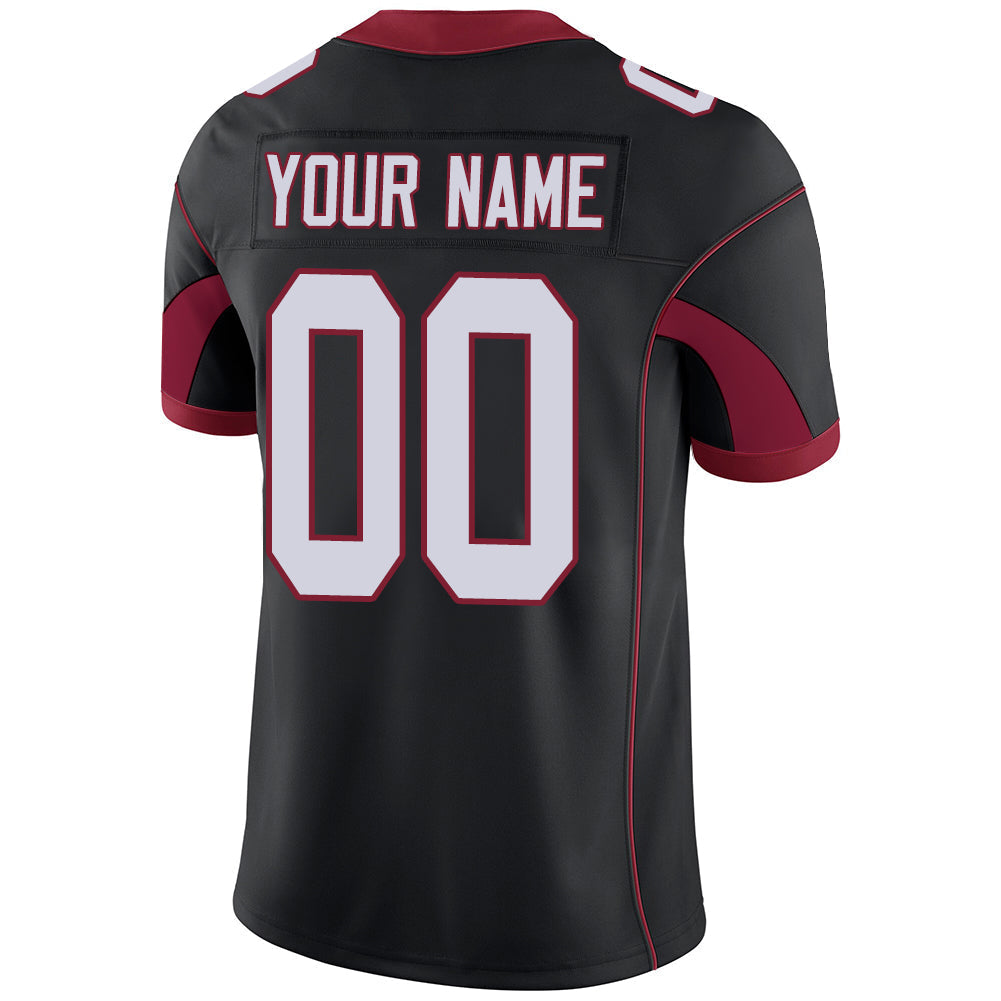 Custom A.Cardinal Men's American Black Stitched Football Jerseys view 3