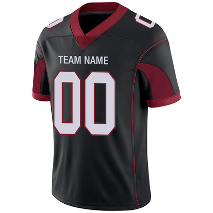 Custom A.Cardinal Men's American Black Stitched Football Jerseys view 4