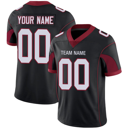 Custom A.Cardinal Men's American Black Stitched Football Jerseys - Main View